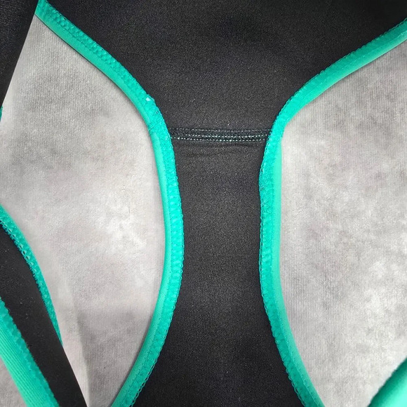 Green Black Medium Cheeky Rash Guard Bikini Bottom Swimwear - Picture 6 of 6
